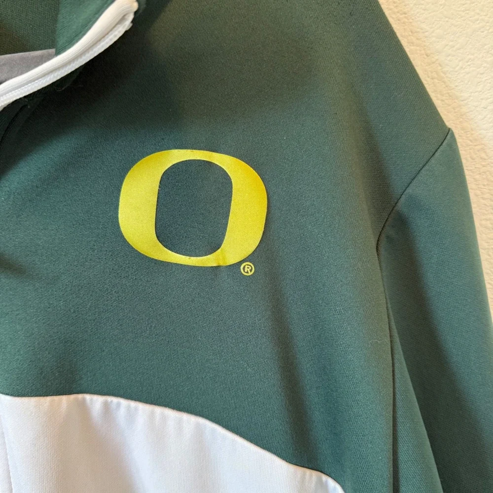 Nike Dri-FIT Oregon Ducks Full‎ Zip Track Jacket Green White Mens Large NCAA